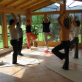 Yoga-Wintergarten der Pension Fohlenhof
